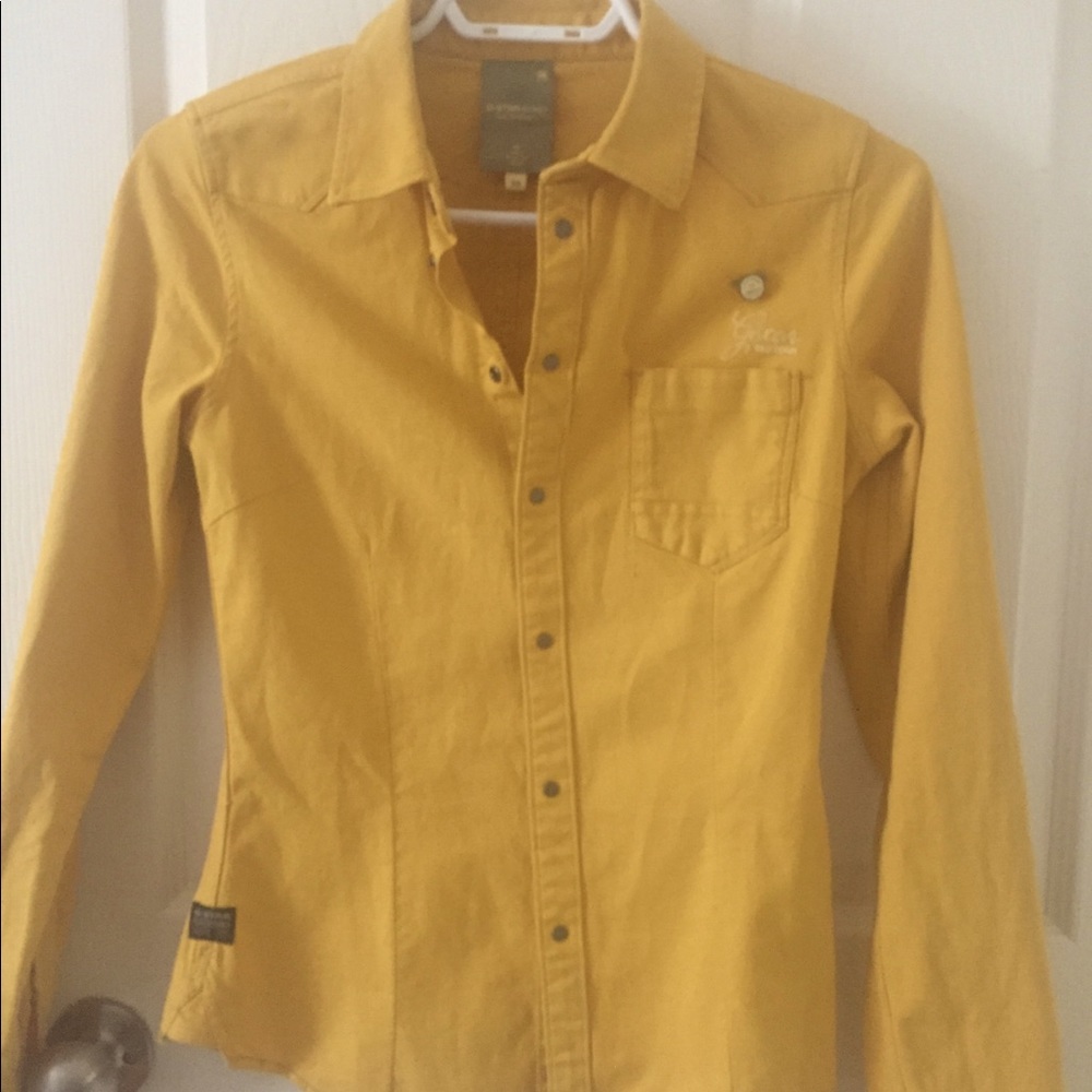 G-Star Raw Denim yellow shirt. Never worn.